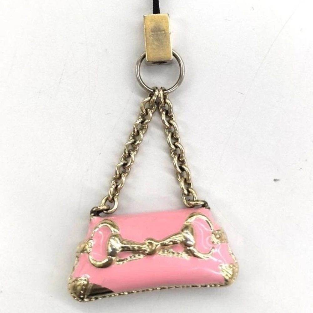 Authentic Gucci pink charm keychain